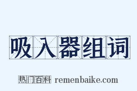 吸入器组词是什么意思的图片